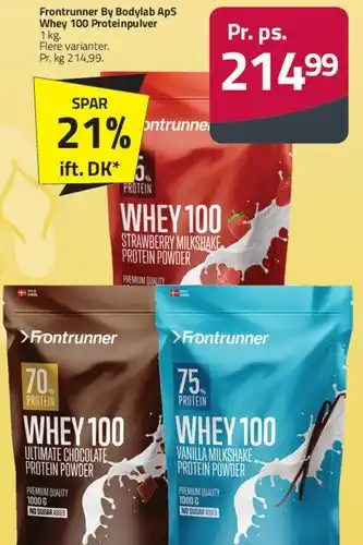 Fleggaard Frontrunner Whey 100 Proteinpulver tilbud
