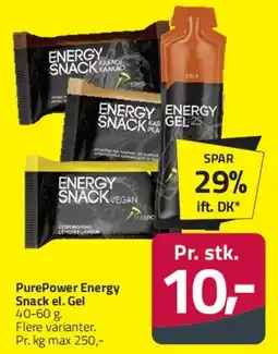 Fleggaard PurePower Energy Snack / Gel tilbud