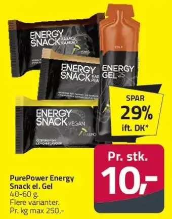 Fleggaard PurePower Energy Snack / Gel tilbud