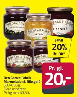 Fleggaard Den Gamle Fabrik Marmelade / Ribsgele tilbud