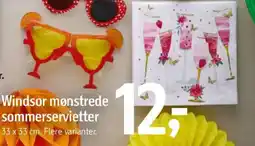 Føtex Windsor mønstrede sommerservietter tilbud