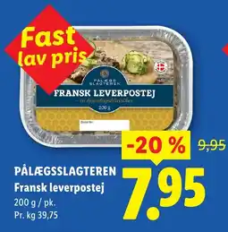 Lidl PÅLÆGSSLAGTEREN Fransk leverpostej tilbud