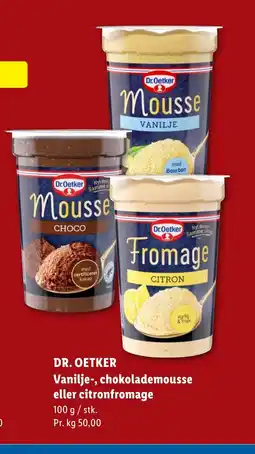 Lidl DR. OETKER Vanilje-, chokolademousse eller citronfromage tilbud