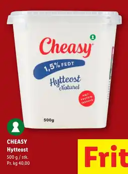Lidl CHEASY Hytteost tilbud