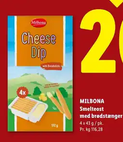 Lidl MILBONA Smelteost med brødstænger tilbud