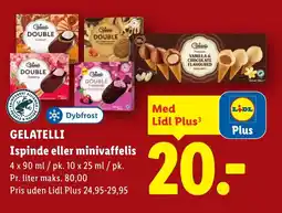 Lidl GELATELLI Ispinde eller minivaffelis tilbud