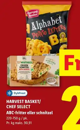Lidl HARVEST BASKET/ CHEF SELECT ABC-fritter eller schnitzel tilbud