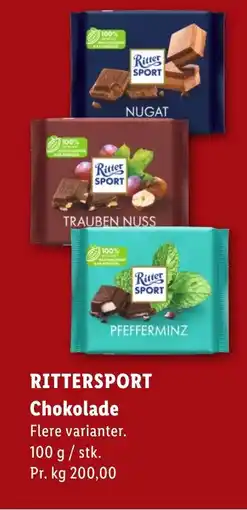 Lidl RITTERSPORT Chokolade tilbud