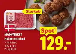 Lidl MADVÆRKET Hakket oksekød tilbud