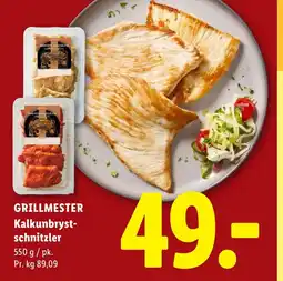 Lidl GRILLMESTER Kalkunbryst- schnitzler tilbud