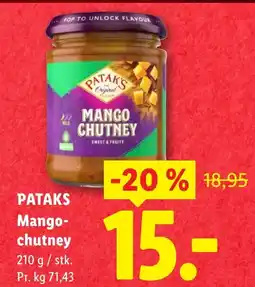 Lidl PATAKS Mango- chutney tilbud