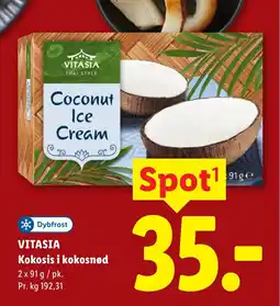 Lidl VITASIA Kokosis i kokosnød tilbud