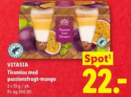 Lidl VITASIA Tiramisu med passionsfrugt-mango tilbud