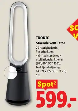 Lidl TRONIC Stående ventilator tilbud