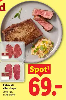 Lidl Entrecote eller ribeye tilbud