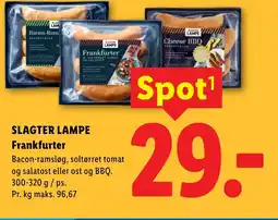 Lidl SLAGTER LAMPE Frankfurter tilbud