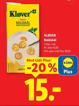Lidl KLØVER Koldskål tilbud