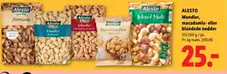 Lidl ALESTO Mandler, macadamia- eller blandede nødder tilbud
