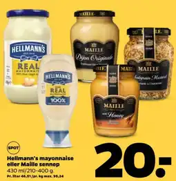 Netto Hellmann's mayonnaise eller Maille sennep tilbud