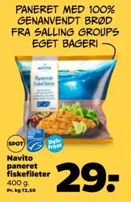 Netto Navito paneret fiskefileter tilbud