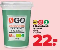 Netto ØGO økologisk hytteost tilbud
