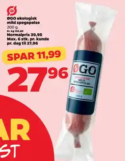Netto ØGO økologisk mild spegepølse tilbud