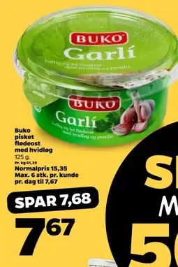 Netto Buko pisket flødeost med hvidløg tilbud