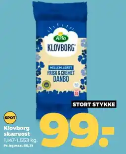 Netto Arla Klovborg skæreost tilbud