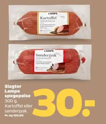 Netto Slagter Lampe spegepølse tilbud