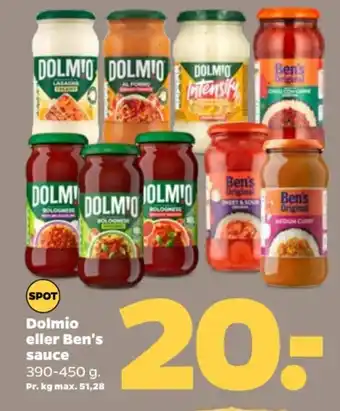 Netto Dolmio eller Ben's sauce tilbud