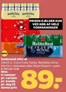 Netto Sodavand eller øl tilbud