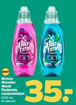 Netto Biotex Wonder Wash flydende vaskemiddel tilbud