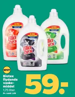 Netto Biotex flydende vaske-middel tilbud
