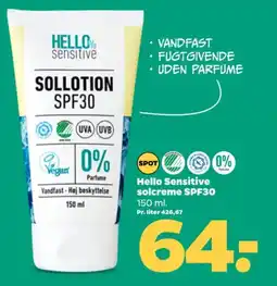 Netto Hello Sensitive solcreme SPF30 tilbud