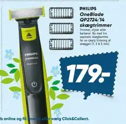 Bilka OneBlade QP2724/14 skægtrimmer tilbud