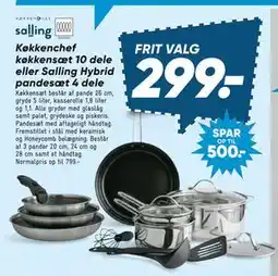 Bilka Køkkenchef køkkensæt 10 dele eller Salling Hybrid pandesæt 4 dele tilbud