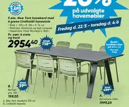 Bilka New York havebord 220 cm tilbud
