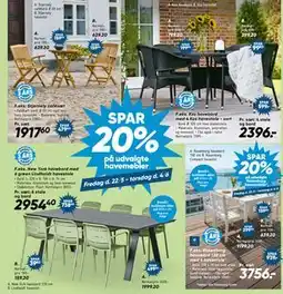 Bilka SPAR 20% på udvalgte havemøbler tilbud