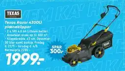 Bilka Texas Razor 4300LI plæneklipper tilbud