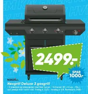 Bilka Nexgrill Deluxe 3 gasgrill tilbud