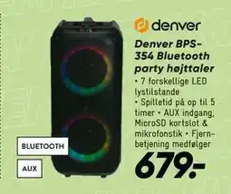 Bilka Denver BPS354 Bluetooth party højttaler tilbud