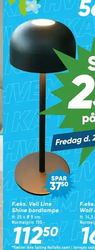 Bilka Veli Line Shine bordlampe tilbud
