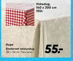 Bilka Duge Ensfarvet velourdug tilbud