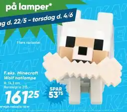 Bilka Minecraft Wolf natlampe tilbud