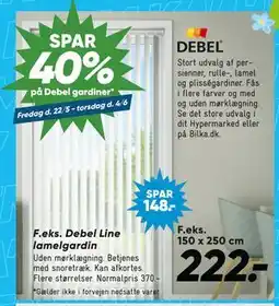 Bilka Debel Line lamelgardin tilbud