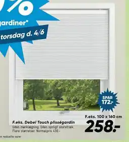 Bilka Debel Touch plisségardin tilbud