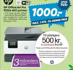 Bilka HP OfficeJet Pro 9122e AIO printer tilbud