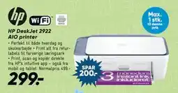 Bilka HP DeskJet 2922 AIO printer tilbud