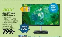 Bilka Acer 27” Vero RS272 skærm tilbud