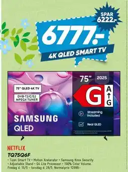 Bilka SAMSUNG TQ75Q6F tilbud